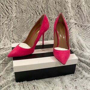 Aquazzura Pink Heels with Pointed Toe and High Stiletto